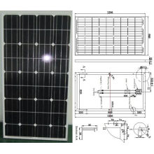 Módulo fotovoltaico monocristalino del panel solar de 18V 130W con el certificado de TUV ISO